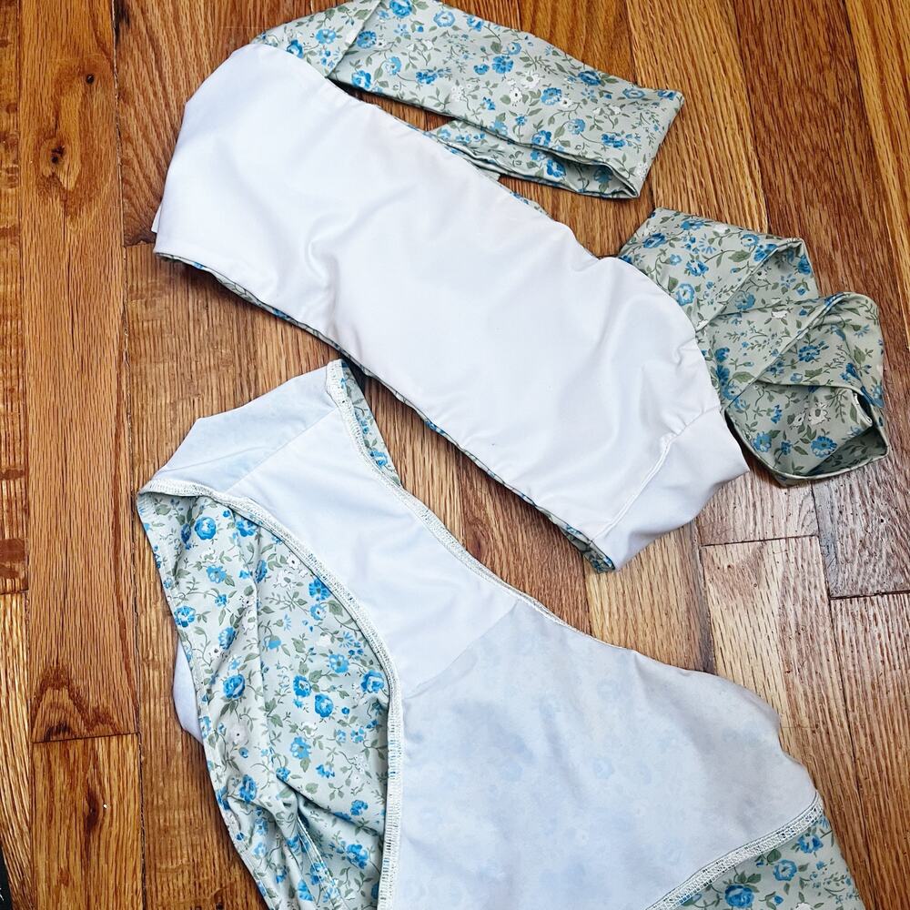 Reformation Pastel Blue Floral Square-Neck Bikini Set - Picture 8 of 8